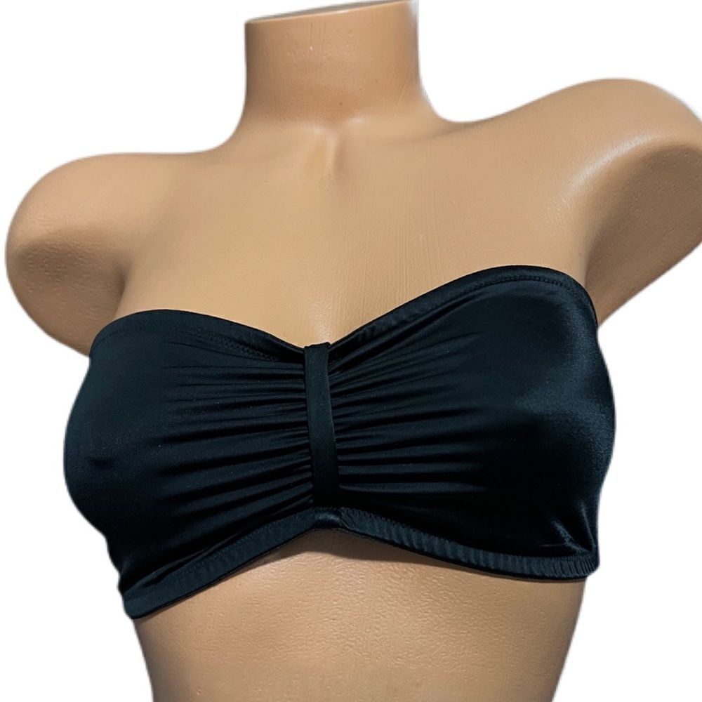 Victorias Secret Very Sexy Strapless Ruched Bandeau Bralette bra Black Small